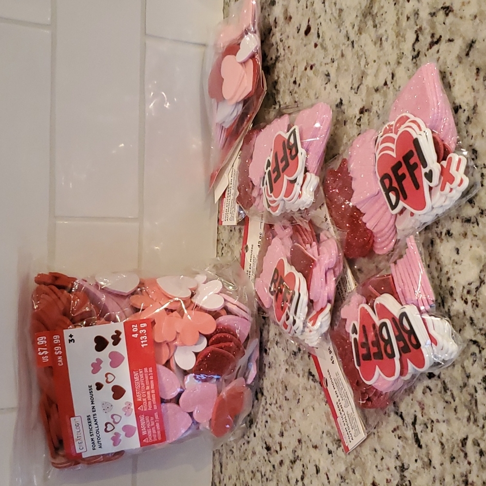 FOAM HEART STICKERS